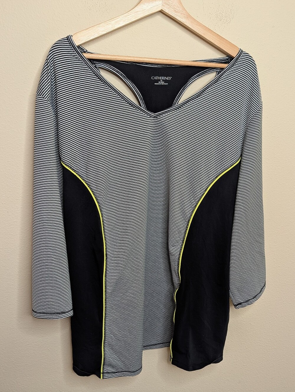 Catherines Colorblock Striped Top Size 3X (26/28W)